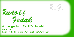 rudolf fedak business card